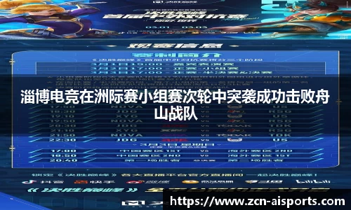 淄博电竞在洲际赛小组赛次轮中突袭成功击败舟山战队